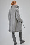 knee-lenght coat, wide, in virgin wool melange twill - RUNDHOLZ DIP 