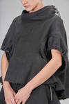 maglia a cappa corta e ampia in twill di lana vergine bollita - RUNDHOLZ DIP 
