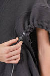 maglia a cappa corta e ampia in twill di lana vergine bollita - RUNDHOLZ DIP 