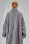 oversize coat in linen, wool, silk and polyamide melange felt cloth - RUNDHOLZ DIP 