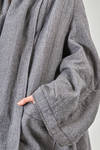 oversize coat in linen, wool, silk and polyamide melange felt cloth - RUNDHOLZ DIP 