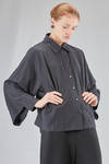 hip-lenght shirt, wide, in cotton chevron - SOH 