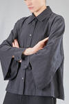 hip-lenght shirt, wide, in cotton chevron - SOH 