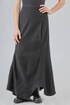 gonna lunga e asimmetrica in twill di cachemire e lino - ZIGGY CHEN 