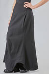 gonna lunga e asimmetrica in twill di cachemire e lino - ZIGGY CHEN 