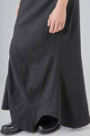 gonna lunga e asimmetrica in twill di cachemire e lino - ZIGGY CHEN 