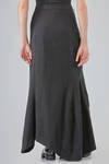 gonna lunga e asimmetrica in twill di cachemire e lino - ZIGGY CHEN 