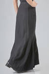 gonna lunga e asimmetrica in twill di cachemire e lino - ZIGGY CHEN 