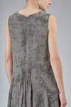 long dress, wide and flared in wool, linen and cashmere chevron - ZIGGY CHEN 