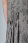 long dress, wide and flared in wool, linen and cashmere chevron - ZIGGY CHEN 