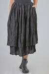 gonna longuette, ampia, in jacquard tono su tono di nylon, tencel e cotone - ALEKSANDR MANAMIS 