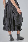 gonna longuette, ampia, in jacquard tono su tono di nylon, tencel e cotone - ALEKSANDR MANAMIS 