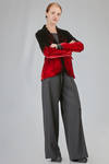 hip-lenght jacket, slim, in smooth viscose, silk and elastan velvet - AVANT TOI 