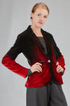 hip-lenght jacket, slim, in smooth viscose, silk and elastan velvet - AVANT TOI 