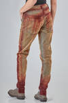 pantalone a jeans 'cinque' tasche, asciutto, in denim 'fioccato' di cotone, viscosa e elastan - HIGH 