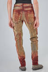 pantalone a jeans 'cinque' tasche, asciutto, in denim 'fioccato' di cotone, viscosa e elastan - HIGH 