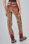 pantalone a jeans 'cinque' tasche, asciutto, in denim 'fioccato' di cotone, viscosa e elastan - HIGH 