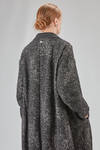 cappotto al ginocchio, in panno melange' di cotone, poliestere, acrilico, alpaca e lana vergine, foderato - HIGH 