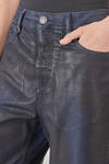 pantalone a jeans 'sei' tasche, morbido, in tela di cotone e elastan ad effetto pelle - HIGH 