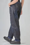 pantalone a jeans 'sei' tasche, morbido, in tela di cotone e elastan ad effetto pelle - HIGH 