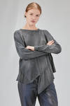 t-shirt lunga e asimmetrica in jersey di cotone - HIGH 