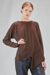 t-shirt lunga e asimmetrica in jersey di cotone - HIGH 
