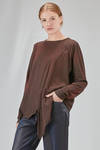 t-shirt lunga e asimmetrica in jersey di cotone - HIGH 