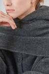 collo ampio a cappa in maglia stretch di lana merino, yack, poliammide e elastan - ISABEL BENENATO 