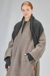 wide neck warmer in stretch merinos wool, yack, polyamide and elastan knit - ISABEL BENENATO 