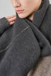 wide neck warmer in stretch merinos wool, yack, polyamide and elastan knit - ISABEL BENENATO 