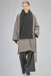 wide neck warmer in stretch merinos wool, yack, polyamide and elastan knit - ISABEL BENENATO 