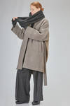 wide neck warmer in stretch merinos wool, yack, polyamide and elastan knit - ISABEL BENENATO 