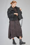 hip-lenght caban, wide, in virgin wool and polyester bouclé and in merinos wool, yack, polyamide and elastan knit - ISABEL BENENATO 