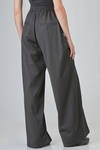 pantalone lungo e dritto in gabardine di lana e parti in cotone - ISABEL BENENATO 
