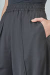 pantalone lungo e dritto in gabardine di lana e parti in cotone - ISABEL BENENATO 
