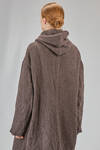 long and wide coat in heavy wool and linen melange rib - YUTA MATSUOKA 