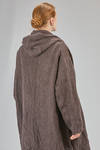 long and wide coat in heavy wool and linen melange rib - YUTA MATSUOKA 