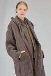 long and wide coat in heavy wool and linen melange rib - YUTA MATSUOKA 