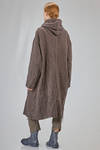 long and wide coat in heavy wool and linen melange rib - YUTA MATSUOKA 
