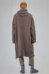 long and wide coat in heavy wool and linen melange rib - YUTA MATSUOKA 