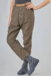 pantalone morbido in canvas di lino e cotone - YUTA MATSUOKA 