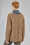 cardigan al fianco, ampio, in maglia boutonné melange di lana - YUTA MATSUOKA 