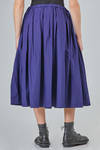 longuette skirt, wide, in washed cotton poplin - MANUELLE GUIBAL 