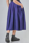 longuette skirt, wide, in washed cotton poplin - MANUELLE GUIBAL 