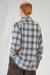 classic man shirt in cotton fustian with shaded check motif and profiles raw cut - 6167 STUDIO SHIRT 