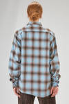 classic man shirt in cotton fustian with shaded check motif and profiles raw cut - 6167 STUDIO SHIRT 