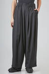 pantalone ampio in gabardine di lana vergine e elastan - CINI 