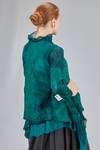 maglia lunga e ampia in seta cruda francese e in nuno-feltro fatto e tinto a mano di lana merino extra fine e seta toussah - AGOSTINA ZWILLING 