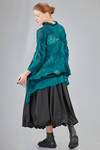 maglia lunga e ampia in seta cruda francese e in nuno-feltro fatto e tinto a mano di lana merino extra fine e seta toussah - AGOSTINA ZWILLING 