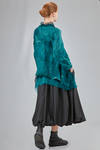 maglia lunga e ampia in seta cruda francese e in nuno-feltro fatto e tinto a mano di lana merino extra fine e seta toussah - AGOSTINA ZWILLING 